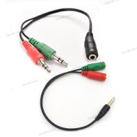 20cm 3.5mm Headphone Microphone male Jack to female 2 female to male Cable Headset Adapter Y Splitter Audio  for Laptop Earphone WB5TH