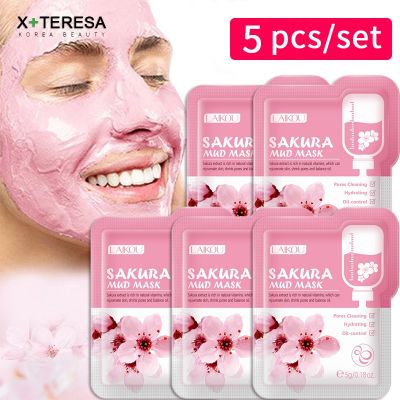5pcs Skura Face Mask Super Hydrating Anti Wrinkle Night Repair Mud Mask Anti Aging Moisturizing Whitening Facial Skin Care Item