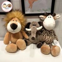 Forest Brothers Doll Lion Tiger Elephant Giraffe Dog Plush Stuffed Toy Childrens Doll Birthday Gift Jungle Animal