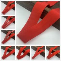 [NEW EXPRESS] 10/15/20/25mm Red Elastic Ribbon Fold Over Spandex Band For Sewing Lace Trim Waist Garment Accessory