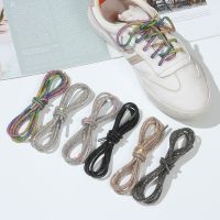 1 Pair 100/120/140/160CM Womens Rhinestone Shoelaces Round Shoelaces for Sneakers DIY Diamond Shoe Laces