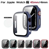 ✽◎✚ เคสกระจกนิรภัยกันรอยหน้าจอสําหรับ Apple Watch Series 7 เคส Iwatch 45 มม. 41 มม.