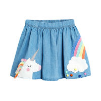 2021 Summer Skirt For Girl Baby Clothes Costume Skirts With Embroidery Unicorn Rainbow