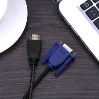 HDMI-compatible Male to VGA Male Transfer Wire Video HDTV Converter Adapter Aux Cable