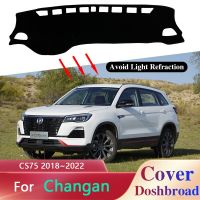 แผ่นฝาปิดแผงควบคุมบอร์ดพรมสำหรับ Changan CS75 2018 ~ 2022 2019 2020แผ่น2021ม่านบังแดดอุปกรณ์เสริมสติกเกอร์ปกป้องรถ