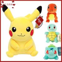 WLSBW หุ่นแอคชั่นรูปสัตว์ของเล่นกำมะหยี่ยัดไส้โปเกมอนนุ่ม Bulbasaur Pikachu ของขวัญเด็ก