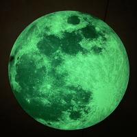 1~5pcs Moon Fluorescent Sticker 8/12/20/30cm Diy 3D Moon Earth Wall Sticker Kids Room Decoration Home Decor Stickers