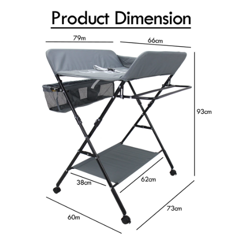 Newborn Baby Kids Foldable Diapers Changing Table Folding Type Pampers ...