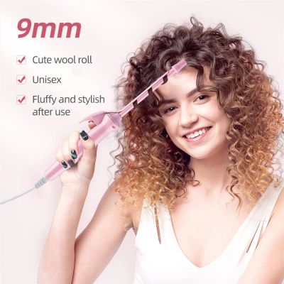 【CC】 9mm Electric Curling Iron 20W Hair Waver Pear Cone Wand Curlers
