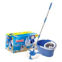 โปรโมชัน ชุดอุปกรณ์ถังปั่นพร้อมไม้ม็อบ SWASH SMART สีฟ้า SPIN BUCKET MOP SET SWASH TURBO SMART BLUE  ราคาถูก เก็บเงินปลายทาง