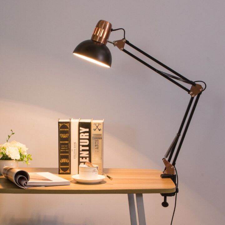 LED studio desk lamp retro portable light with book clip reading and