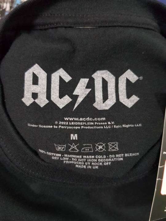 เสื้อยืดวินเทจ-เสื้อยึด-วงดนตรีร็อคac-dc-งานแท้ใหม่มือ1