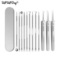 Ultra-fine Acne Needle Set Cell Clip Pimples Tweezers To Blackheads Scraping Remover Face Skin Care Closed Mouth Squeeze Tools Face Skin Care Tools