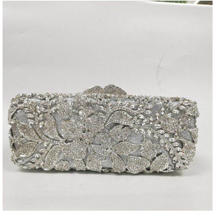 xiyuan-silver-hollow-flower-woman-diamond-handbag-birthday-gift-party-toted-clutch-purse-crystal-wedding-bridal-prom-evening-bag-cable-management