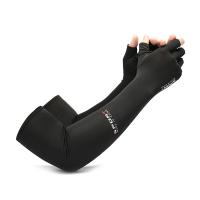 [COD] ice sleeve women lengthen outdoor riding anti-skid cool feeling half-finger silk sleeves sunscreen men