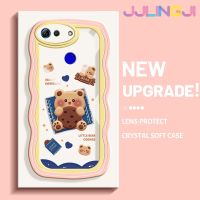 Jlingji เคส V20เคสสำหรับ Honor V30 Pro ลายหมีน้อยขอบคลื่นเคสมือถือกันกระแทกแบบใสนิ่มเคสโปร่งใสลายกล้องถ่ายรูปฝาครอบป้องกันซิลิกาเจลที่สร้างสรรค์