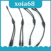 xoia68 Shop 10A 24v 36v 12V 1 male female to 2 way male female DC Power supply adapter connector extension Splitter Cable 5.5mmx2.1mm Plug