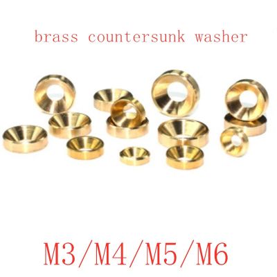 10Pcs M3 M4 M5 M6 Brass washer countersunk head gasket copper metal gaskets meson flat screw washers 8mm 14mm Outside Diameter