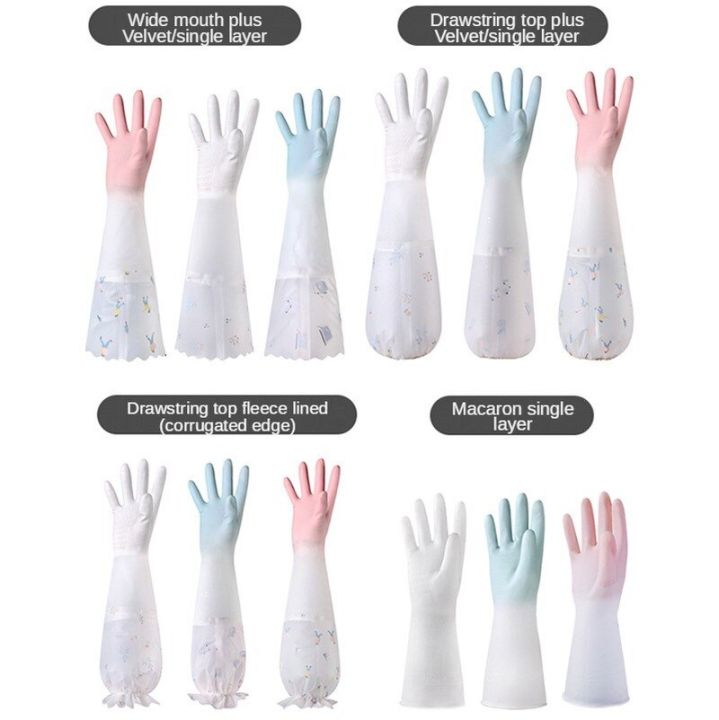 rubber-glowork-durable-plus-velvet-latex-glovesves-womens-kitchen-thickened-washing-clothes-washing-dishes-waterproof-house-safety-gloves