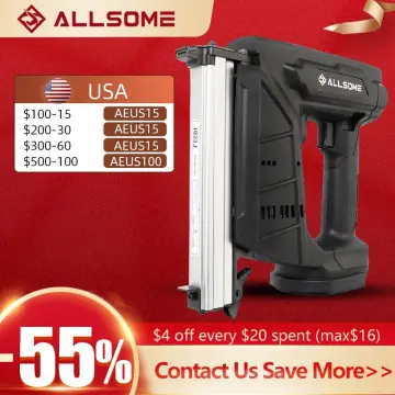 Allsome 21V Cordless Electric Nail Gun Woodworking F30/422 Nailer