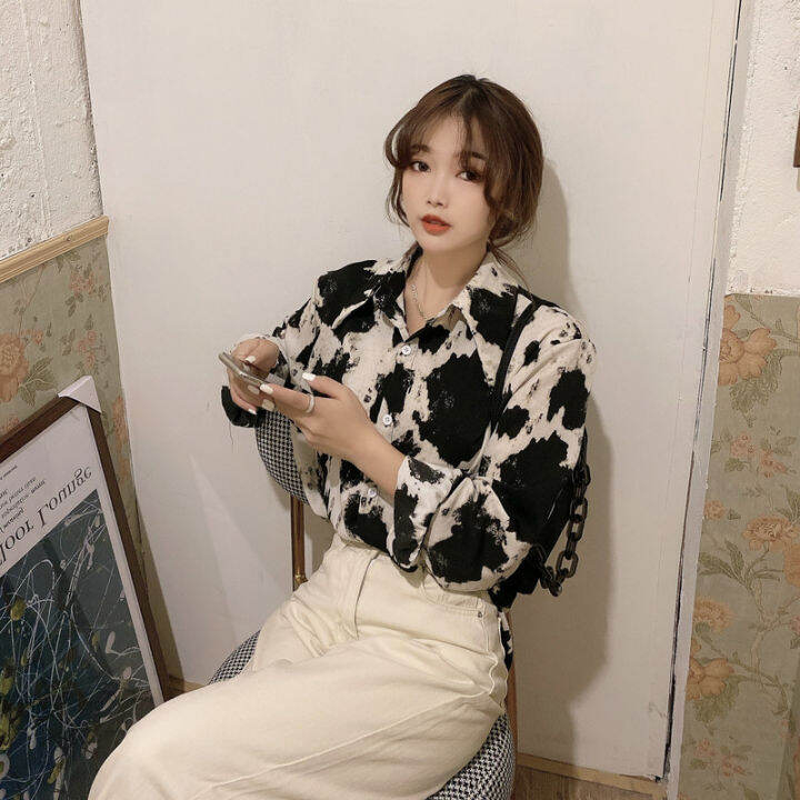 western-style-r-hong-kong-flavor-long-sleeved-shirt-female-loose-leopard-shirt-printing-ink