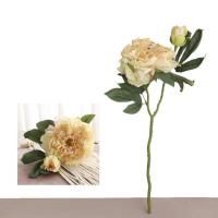 hot【cw】 2 Heads Artificial Flowers Silk Fake for Garden Wedding Decoration RealTH