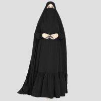 【YF】 Jilbab Hooded Abayas for Women Plain Nida Muslim Prayer Dress Long Khimar Hijab Abaya Dubai Turkey Modest Outfit Kaftan