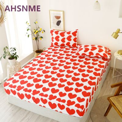 【CW】 AHSNME Designs Bed Sheets Printed Fitted Sheet With Elastic blend Polyester Mattress Cover jogo de cama