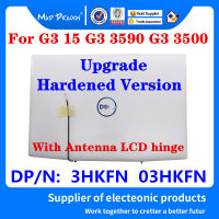 New Original 03HKFN 3HKFN For G3 15 3590 3500 LCD Rear Cover White Top Shell Screen Lid Blue LOGO With Antenna LCD Hinge