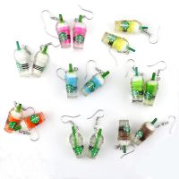 Creative Resin Fruit Ice Cream Cup Drop Earrings For Women Girl 2020 Funny Drinking Style Personality Bottle Dangle Earrings