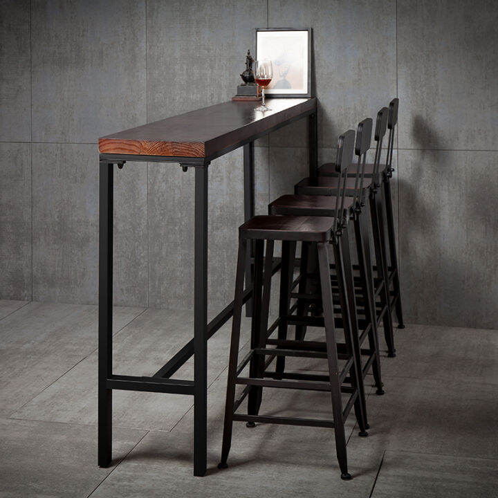 Simple bar table home modern bar wall table and chair combination high