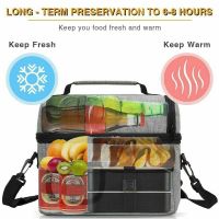 hot！【DT】✚✥  Thick 2-Layer Cold Storage 8L Large Capacity Color Thermal Insulation Food Zip Closure Soft Lining