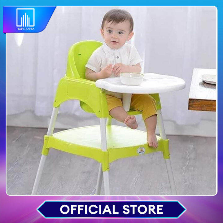 Home Zania 2 in1 High Chair Baby Table And Chair Strong and Stable For Kids Set (Random Color