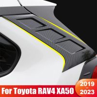 For Toyota RAV4 XA50 2019 2020 2021 2022 2023 RAV 4 Hybrid XLE LE ABS Carbon Car Rear Window C Pillar Trim Cover Accessories