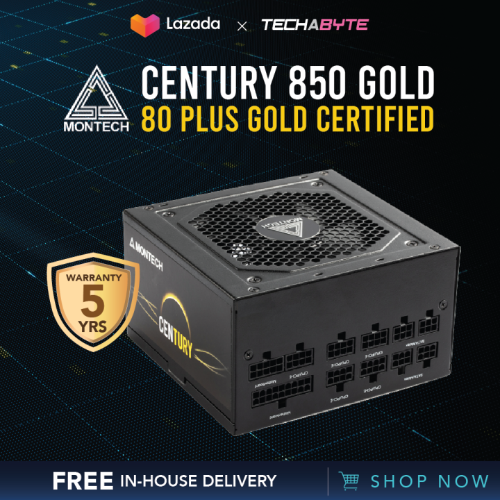 Montech Century 850 Gold | 850W | 80 Plus Gold | Fully Modular ATX ...