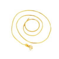 100 Original 916 Gold Necklace Womens Necklace Snake Bone Chain Fashion Simple Couple Necklace Gift