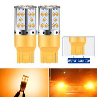 2x1156 BA15S Canbus Error Free P21W PY21W Lamp Led Bulbs T20 Car Reverse Light For VW Passat B5 B5.5 B6 B7 B8 Golf 4 Orange