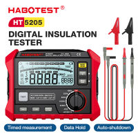 HABOTEST เครื่องวัด HT5205ดิจิตอล Megohmmeter ฉนวนกันความร้อนมิเตอร์โลกเครื่องวัดแรงต้านทดสอบสายเคเบิลเครื่องวัดแรงดันสูงโวลต์มิเตอร์ Megger