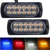 ₪ 2pcs Led Warning Light Cheap Grille Emergency Lamp Lightbar Truck Car Beacon Lamp Amber Traffic Light 12V 24V Car Light Lighting