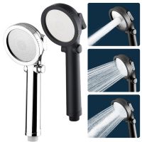 High Pressure Shower Head 3 Mode Large Handset Heads Water Saving Bathroom Nozzle Sprayer One-button Water-stop Shower Head