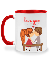 แก้วกาแฟ แก้วเซรามิค kiss you พร้อมที่จับ แก้วสกรีน แก้วเซรามิคคู่รัก ของขวัญ ของที่ระลึก แต่งงาน วันครบรอบ วาเลนไทน์