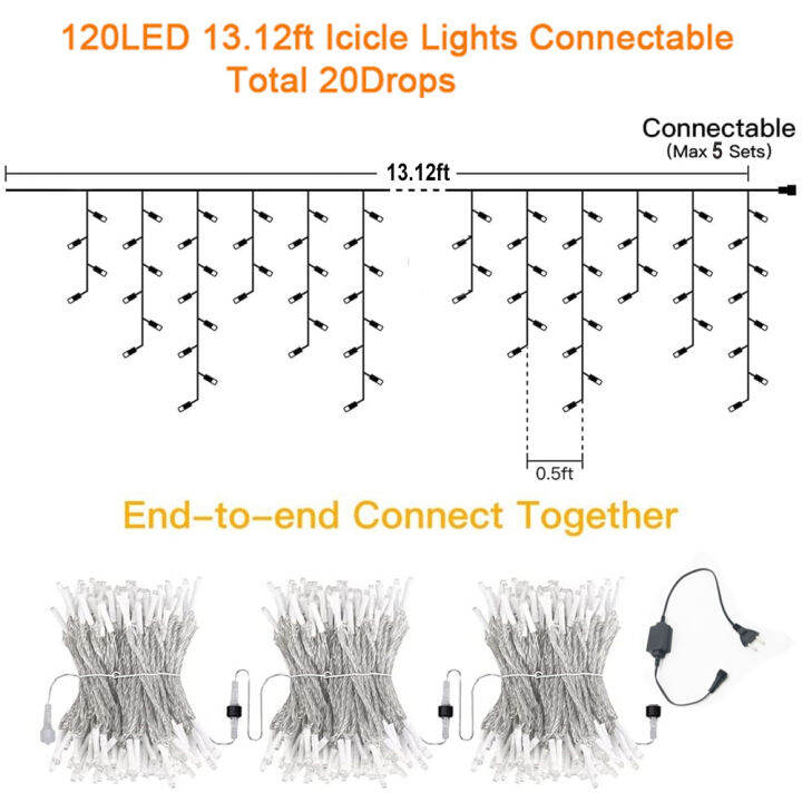 4-0-6เมตร120leds-เชื่อมต่อนางฟ้าม่านน้ำแข็งไฟสตริงวันหยุดห้องนั่งเล่นตกแต่งแสงสำหรับปีใหม่แต่งงานห้องนอนตกแต่ง