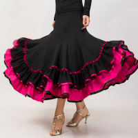 2021Belly Dance Skirt Flamenco Ballroom Waltz Dance Perform Practice Long Skirt Big Swing 6 Colors