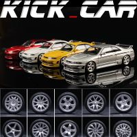 {AhQ ornaments} Kickcar 1/64 ABS ล้อเส้นผ่าศูนย์กลาง11มิลลิเมตรสำหรับรถรุ่นที่มียางยาง Type C ดัดแปลงชิ้นส่วนแข่งรถของเล่น AhQ ornamentswheels Tomica