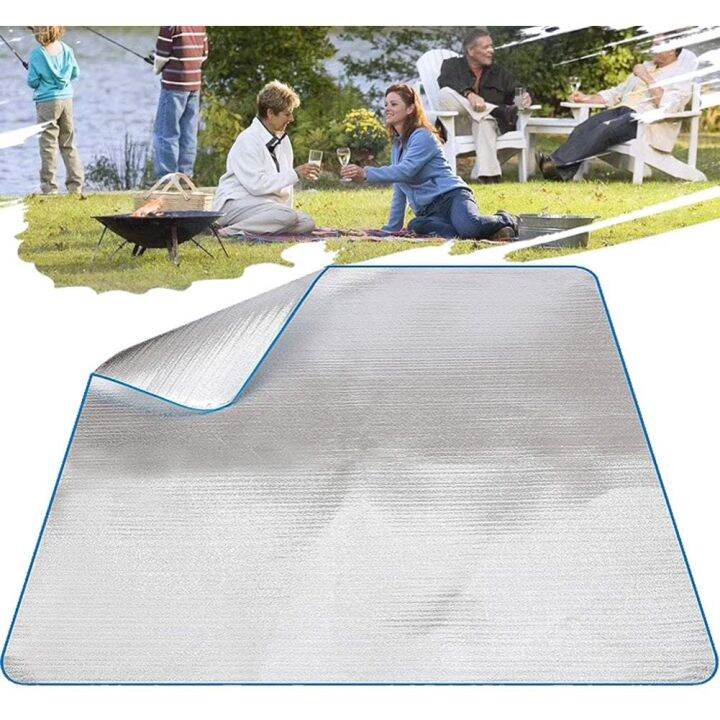 Outdoor Camping Ground Mat Double Waterproof Sided Aluminum Foil Hiking