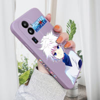 เคส HP สำหรับ OPPO Reno10 Pro + 5G เคสการ์ตูนอะนิเมะ ล่า  ฮันเตอร์ เคสโทรศัพท์ Killua น่ารักลายขอบสี่เหลี่ยมปลอกซิลิโคนน้ำเคสป้องกันกล้องคลุมทั้งหมด