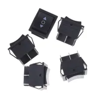 LOVESHOPPINGMO 5pcs 6 Pin DPDT Black Button OnOffOn Rocker Switch AC 250V16A 125V20A