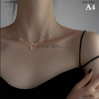 pime MALL สร้อยคอประดับพลอยเพทายเม็ดใหญ่สำหรับผู้หญิงสร้อยคอพู่ห้อยเซ็กซี่แบบกระดูกไหปลาร้าเครื่องประดับแฟชั่นฤดูร้อน