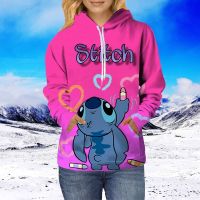 เสื้อสเวตเตอร์มีฮู้ดสำหรับผู้หญิง,เสื้อแจ็คเก็ตมีฮู้ด Lilo Stitch Y2k ดิสนีย์มีฮู้ดชุดคู่รักเสื้อผ้าสตรีทเย็บตะเข็บพร้อมฮู้ดเสื้อสวมหัวคาวาอิเกาหลี