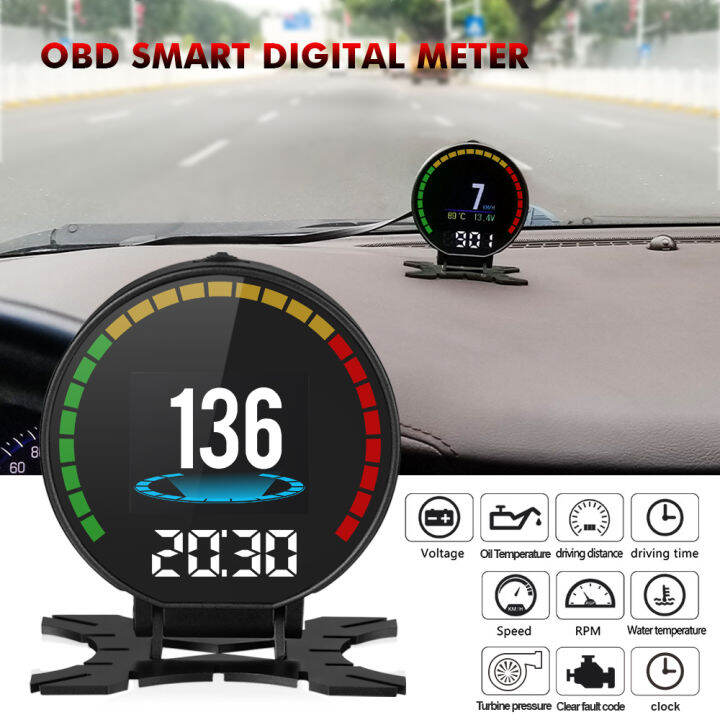 P15 Car hud head up display Diagnostic Tools OBD2 Smart Tool Speed